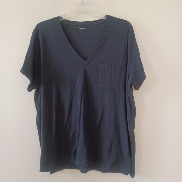 Madewell Tops - Madewell NWOT 3X Plus Sz Women's Whisper Cotton V-Neck Pocket Tee Loungewear